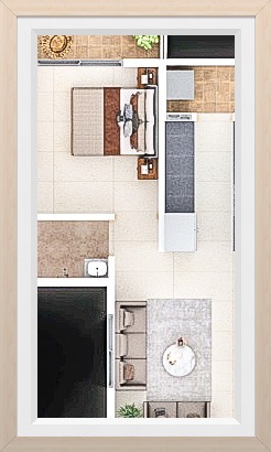 1 BHK Floor Plan